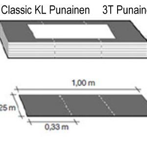 Räystäs- ja harjalevyt, Yksiväriset, Punainen